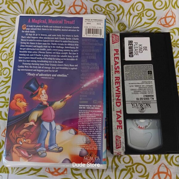 All Dogs Go To Heaven - A Children's Classic 1996 VHS - Tested & Plays Properly - Picture 3 of 3